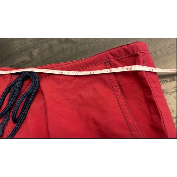 Instant Action Vintage 90's Maroon Nylon Short Wind Pants Sz M - Picture 8 of 11